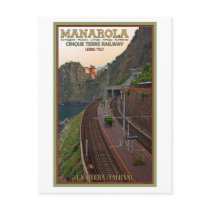 Cinque Terre Railway - Manarola Post Card
