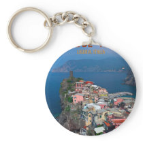 Cinque Terre - Vernazza from Above Keychain