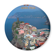 Cinque Terre - Vernazza from Above Magnets