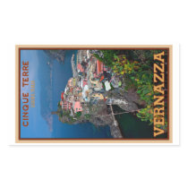 Cinque Terre - Vernazza from Above Rectangular Stickers