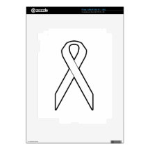 Cinta blanca de la conciencia calcomanía para iPad 2