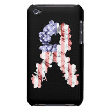 Cinta de la flor de las barras y estrellas iPod touch Case-Mate cobertura