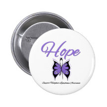 Cinta de la mariposa de la esperanza del linfoma d pin