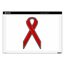 Cinta roja de la conciencia calcomanía para portátil 