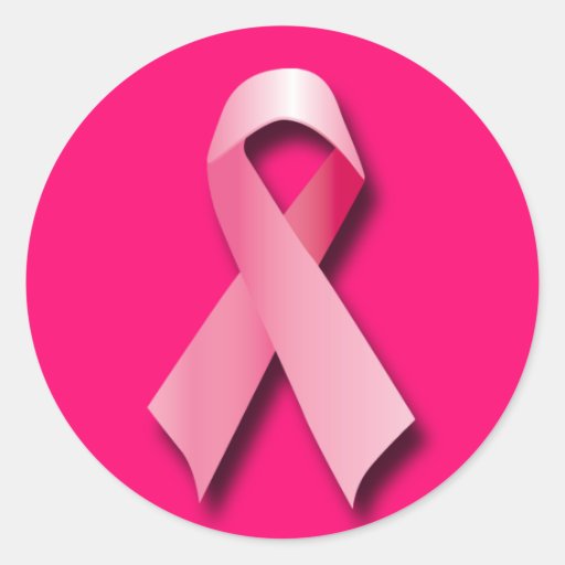 CINTA ROSADA DEL CÁNCER DE PECHO PEGATINA