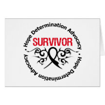 Cinta tribal del superviviente del melanoma felicitaciones