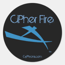 CiPher Fire Round Sticker