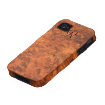 Circassian Walnut Burl iPhone 4 Case *monogram*