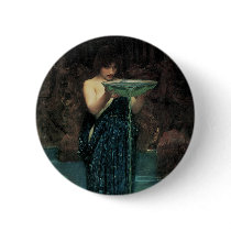 Circe Invidiosa by John William Waterhouse Pinback Buttons