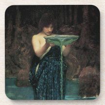 Circe Invidiosa, JW Waterhouse, Vintage Victorian Coaster