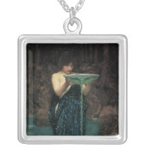 Circe Invidiosa, JW Waterhouse, Vintage Victorian Pendant