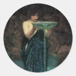 Circe Invidiosa, JW Waterhouse, Vintage Victorian Sticker