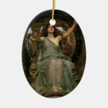 Circe Offering the Cup to Ulysses by JW Waterhouse Christmas Ornament