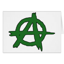 Circle A Anarchy Symbol Anarchist Anarchis Greeting Card