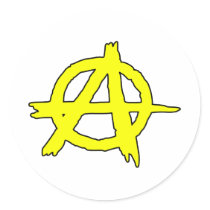 Circle A Anarchy Symbol Anarchist Anarchism Round Sticker