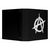 'circle a' anarchy symbol 3 ring binder