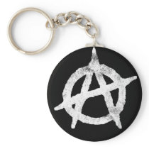 'circle a' anarchy symbol key chain