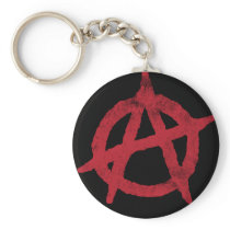 'circle a' anarchy symbol key chain