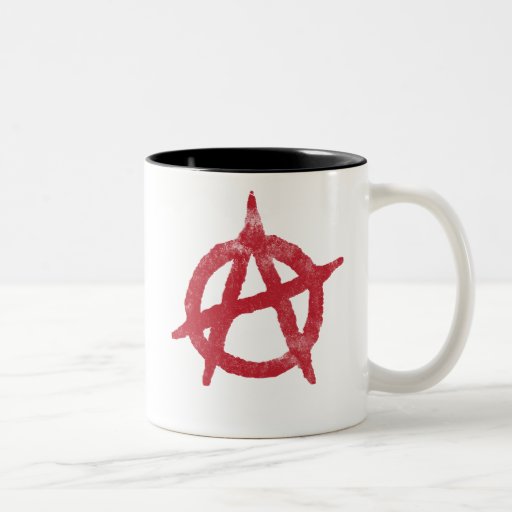 'circle a' anarchy symbol mug