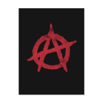 'circle a' anarchy symbol postcards