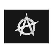 'circle a' anarchy symbol post card