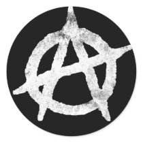 'circle a' anarchy symbol sticker