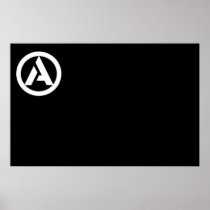 circle-a corner black flag poster