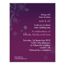 Circle and Swirl (purple) 4.25x5.25 invitations