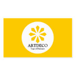 Circle - Art Deco - Amber Business Cards