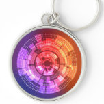 Circle Binary Code Keychain