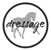 Circle Border Dressage Sidepass stickers by dogsandhorses Circle Border Dressage Sidepass stickers