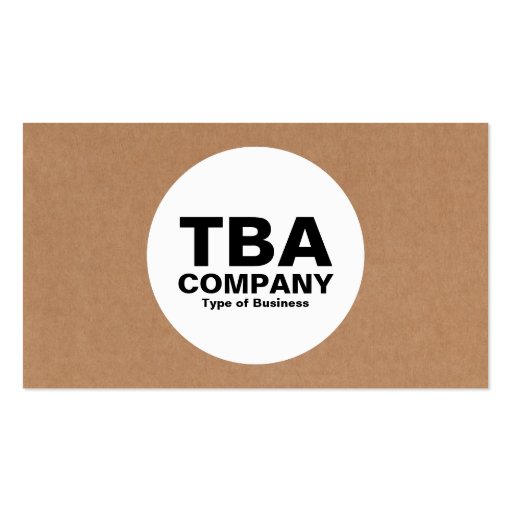 Circle - Cardboard Box Business Card Template (front side)