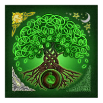 Circle Celtic Tree of Life Poster Print posters