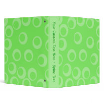 Circle design in green. Retro pattern. Vinyl Binders