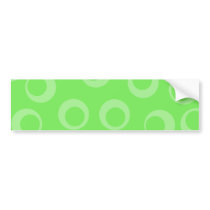 Circle design in green. Retro pattern. Bumper Sticker