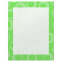 Circle design in green. Retro pattern. Custom Letterhead Template