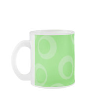 Circle design in green. Retro pattern. Custom Coffee Mug