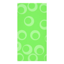 Circle design in green. Retro pattern. Custom Personalized Photo Card