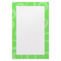 Circle design in green. Retro pattern. Custom Customized Stationery
