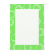 Circle design in green. Retro pattern. Post Card