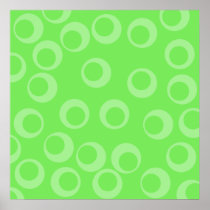 Circle design in green. Retro pattern. Poster
