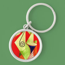 Circle Diamond Keychain keychains