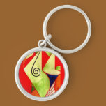 Circle Diamond Keychain