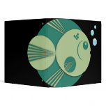 Circle Fish, green, fun bubbles binders