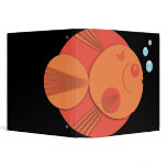 Circle Fish, orange, fun bubbles binders