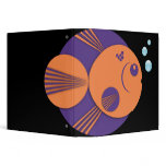 Circle Fish, purple orange fun bubbles binders