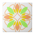 circle flower orange 01 tiles