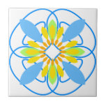 circle flower yellow 01 tiles