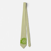 Circle Flowers Swirly Neck Tie