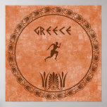 Circle Greek design Print
